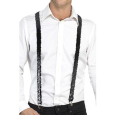 Bretels pailletten zwart