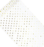 Transparant Met Gouden Stippen Organza Op Rol (9m x 0.36m)