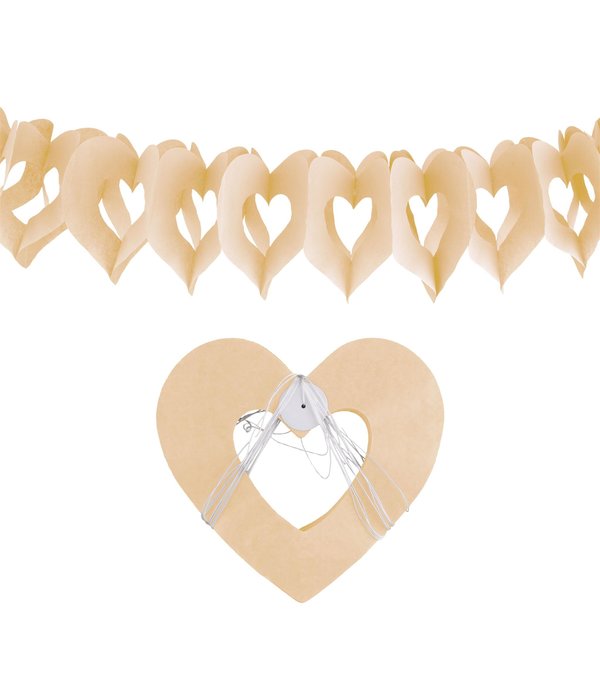 Roze hartjes  slinger (3.6m)