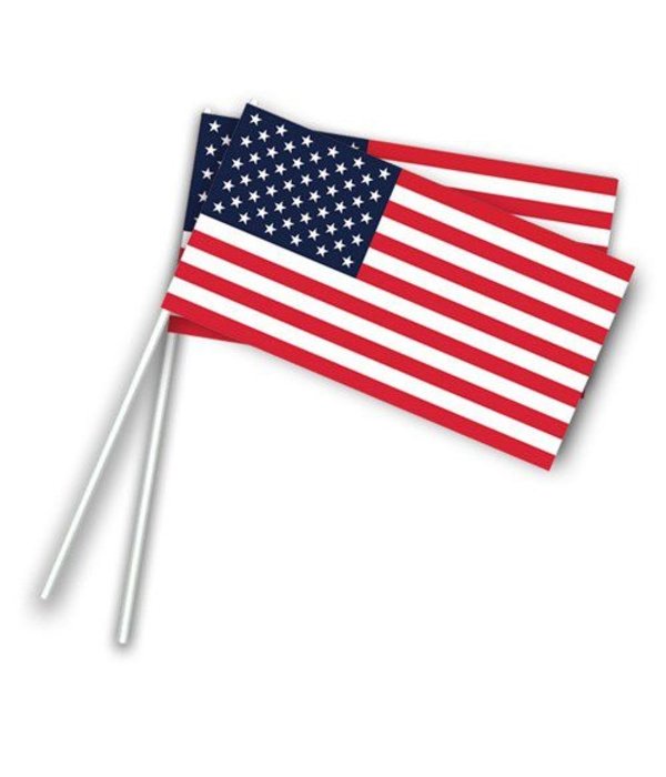 Zwaaivlaggetjes USA Amerika Op Stok (50st)