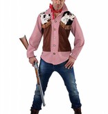 Cowboy blouse met ingenaaid vestje
