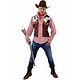 Cowboy blouse met ingenaaid vestje