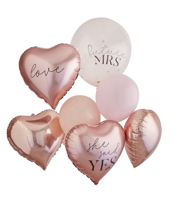 Rose Gouden Ballonnenset Vrijgezellenfeest (9st)