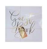 Gastenboek Bruiloft Wit/Goud