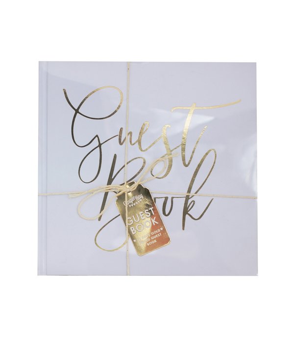 Gastenboek Bruiloft Wit/Goud