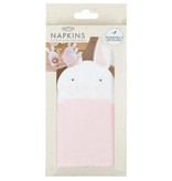 Paas Servetten Konijn Roze/Wit (16st)