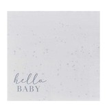 Geboorte Servetten Hello Baby Grijs/Creme