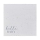 Geboorte Servetten Hello Baby Grijs/Creme