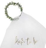 Hoofdband 'Bride To Be' Sluier Eucalyptus