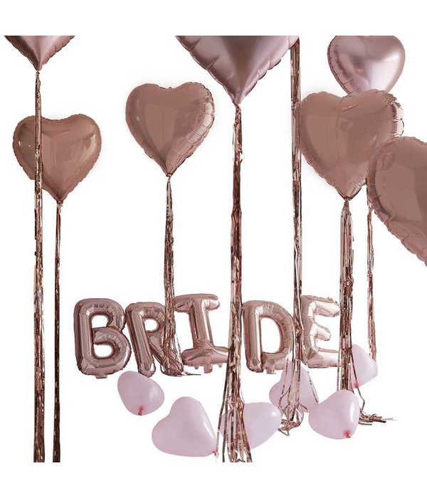 Luxe Bride Ballon Set Rose Goud