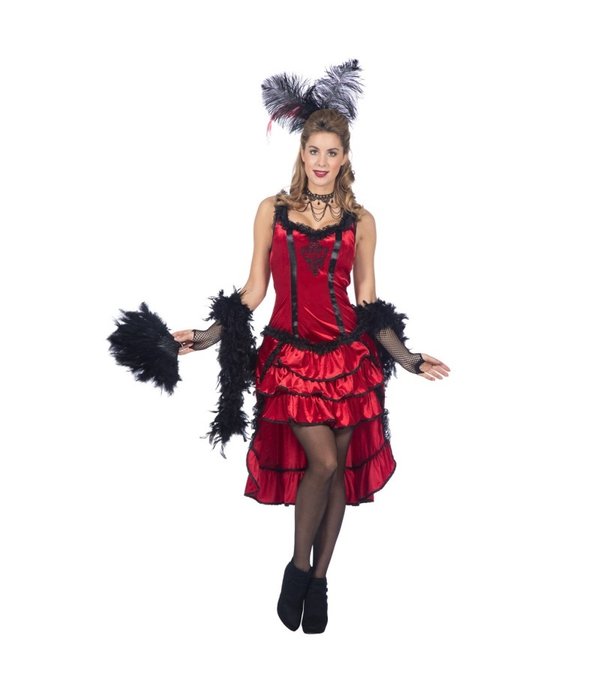 Luxe Saloon Girl Kostuum Kitty Rood
