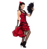 Luxe Saloon Girl Kostuum Kitty Rood