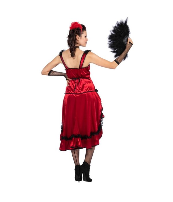 Luxe Saloon Girl Kostuum Kitty Rood