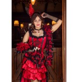 Luxe Saloon Girl Kostuum Kitty Rood