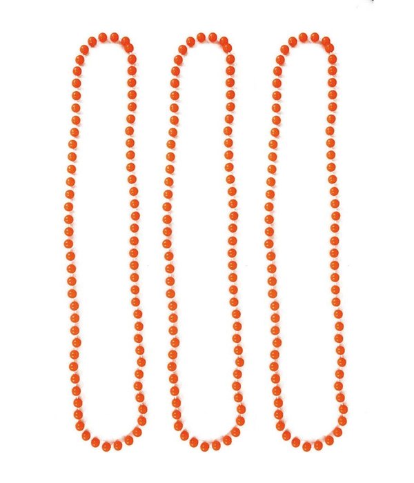 Halskettingen fluor oranje 40 cm (3st)