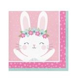 Roze Konijn Servetten (16st)