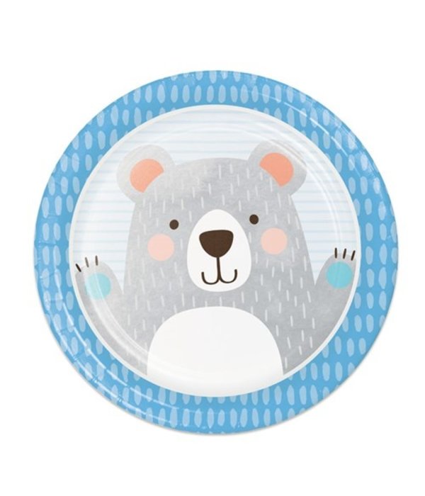 Blauwe Beren Bordjes (8st)