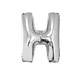 Folieballon Zilver Letter 'H' groot