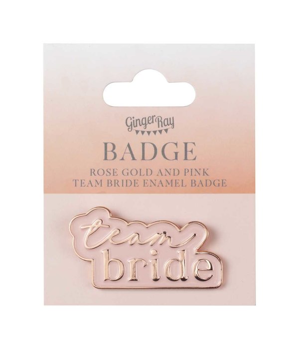 Badge Team Bride Rose Gold Pink