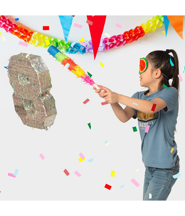 Gekleurde Pinata Stok (43cm)