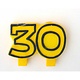 Kaars '30' geel