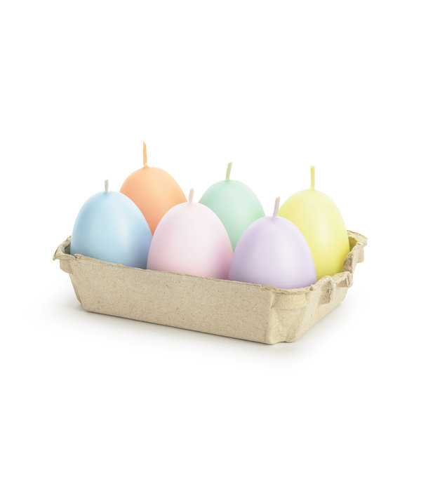 Ei Kaarsen Pastelkleuren (6st)