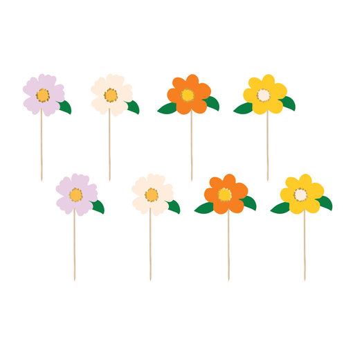 Cake Toppers Bloemen (8st)
