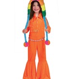 Jumpsuit oranje fluor kind