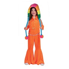 Jumpsuit oranje fluor kind