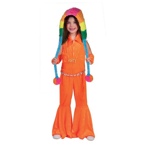 Jumpsuit oranje fluor kind