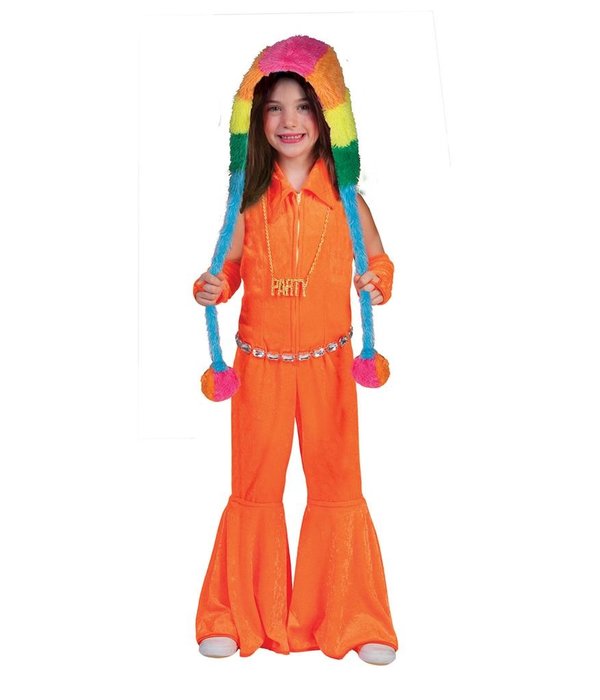 Jumpsuit oranje fluor kind
