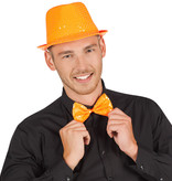 Vlinderstrik Pailletten Oranje