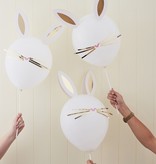 Konijnen Ballonnen Set Wit (5st)