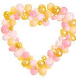 Ballonslinger Met Hart Frame Peach Pink