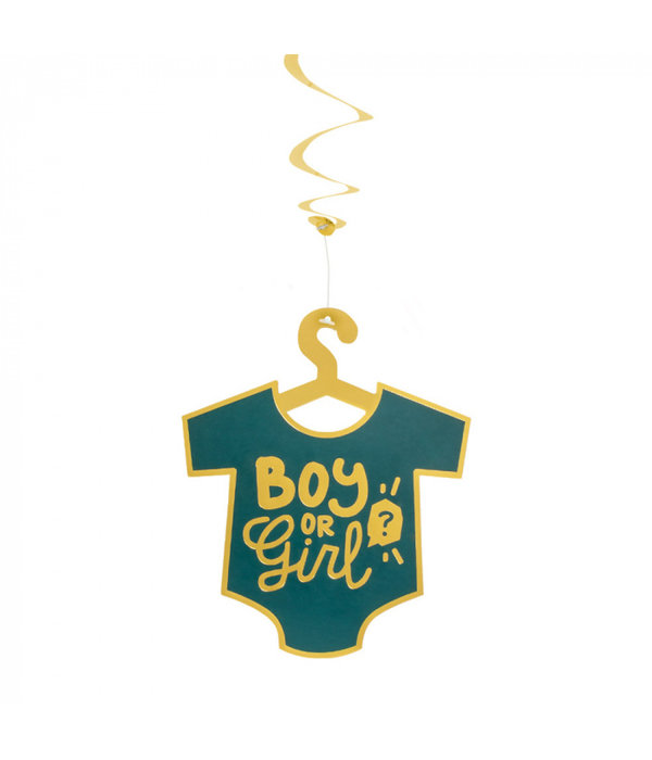 Decoratieswirls Rompertje 'Boy or Girl' (2st)