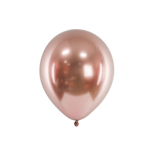 Ballonnen Rosé Goud Glossy Glanzend (10st)