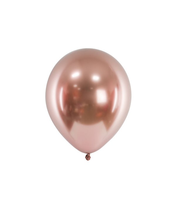 Ballonnen Rosé Goud Glossy Glanzend (10st)