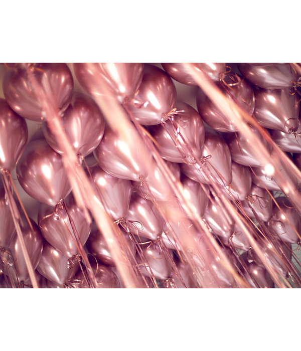 Ballonnen Rosé Goud Glossy Glanzend (10st)