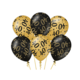 Classy Ballonnen 40 Jaar Zwart/Goud (6st)