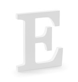 Houten letter E Wit (17x20cm)