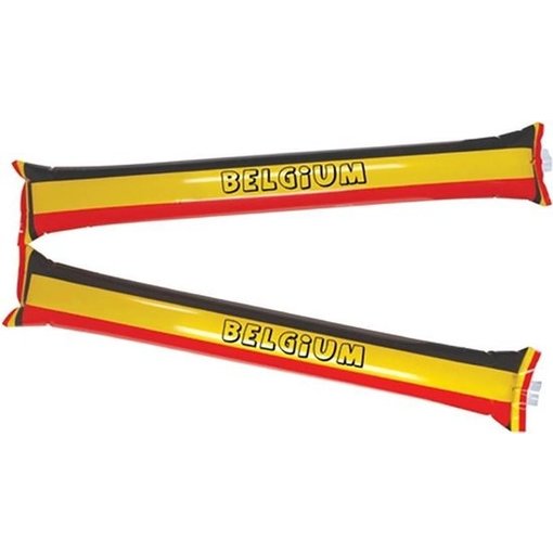 Opblaasbare supporter sticks België (2st)