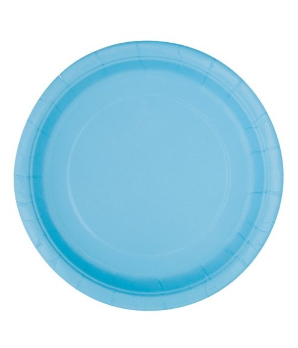 Gebaksbordjes Lichtblauw 18cm (8st)