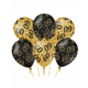 Classy Ballonnen 60 Jaar Zwart/Goud (6st)