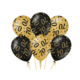 Classy Ballonnen 70 Jaar Zwart/Goud (6st)