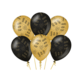 Classy Ballonnen Happy New Year Zwart/Goud (6st)