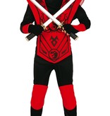 Ninja Kostuum Zane Kind Zwart/Rood