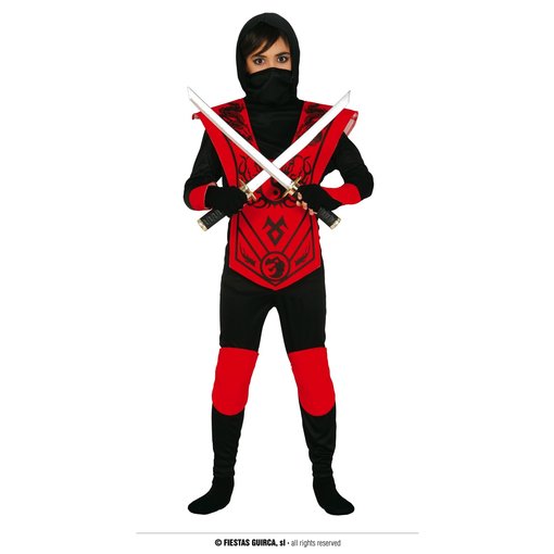 Ninja Kostuum Zane Kind Zwart/Rood
