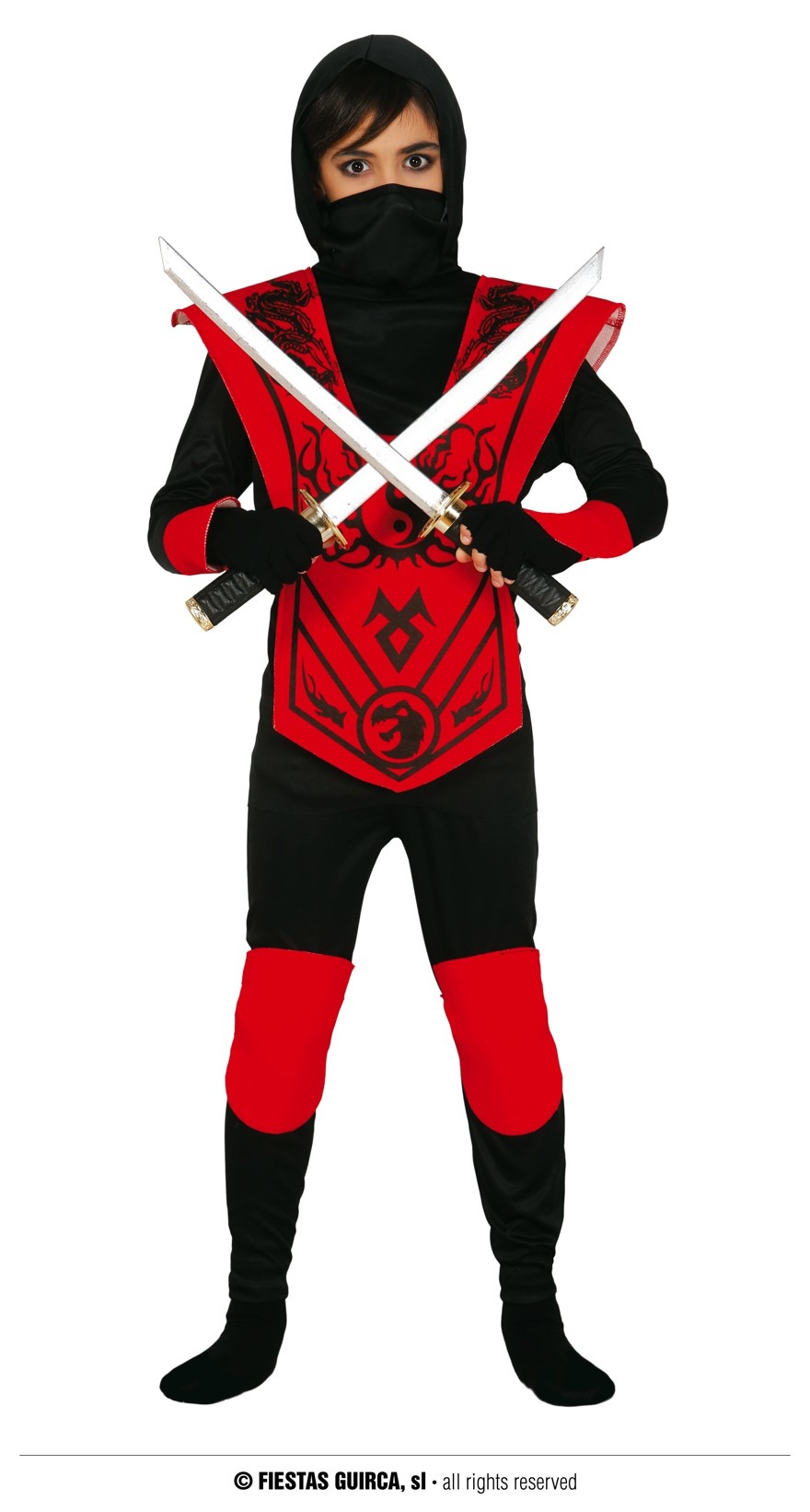 Ninja Kostuum Zane Kind Zwart-Rood
