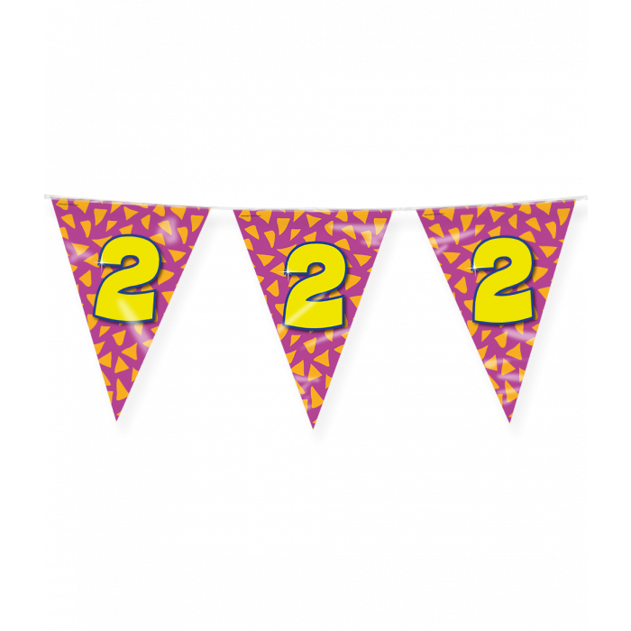 Happy Verjaardag Vlaggenlijn 2 Jaar (10m) afbeelding