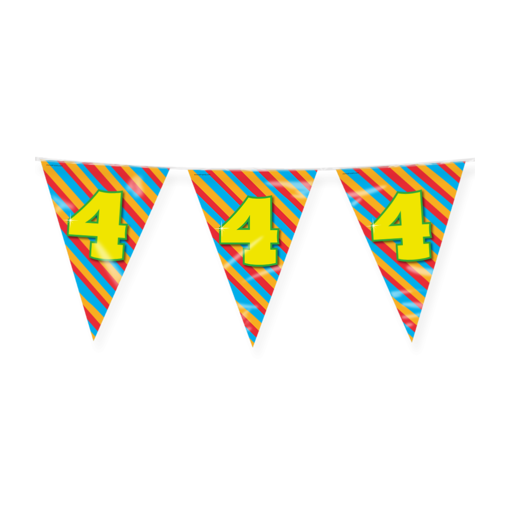 Happy Verjaardag Vlaggenlijn 4 Jaar (10m)
